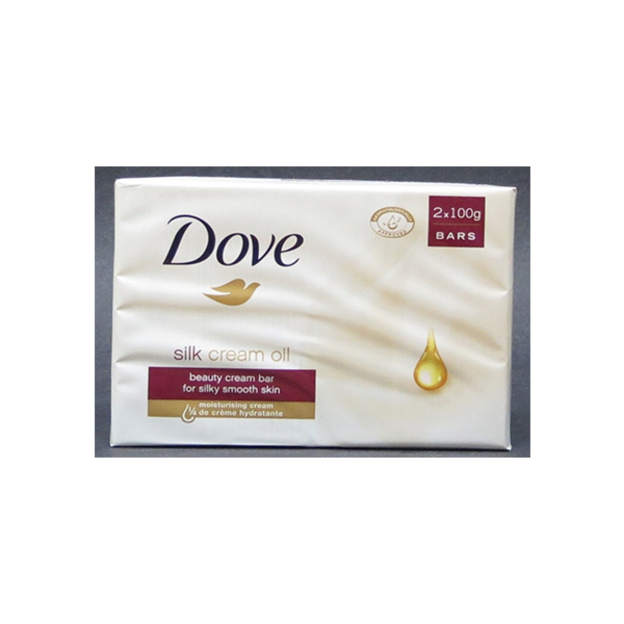 Dove Bar Soap with Silk Cream Oil 2 in 1 Pack (2 by 100g approx.)